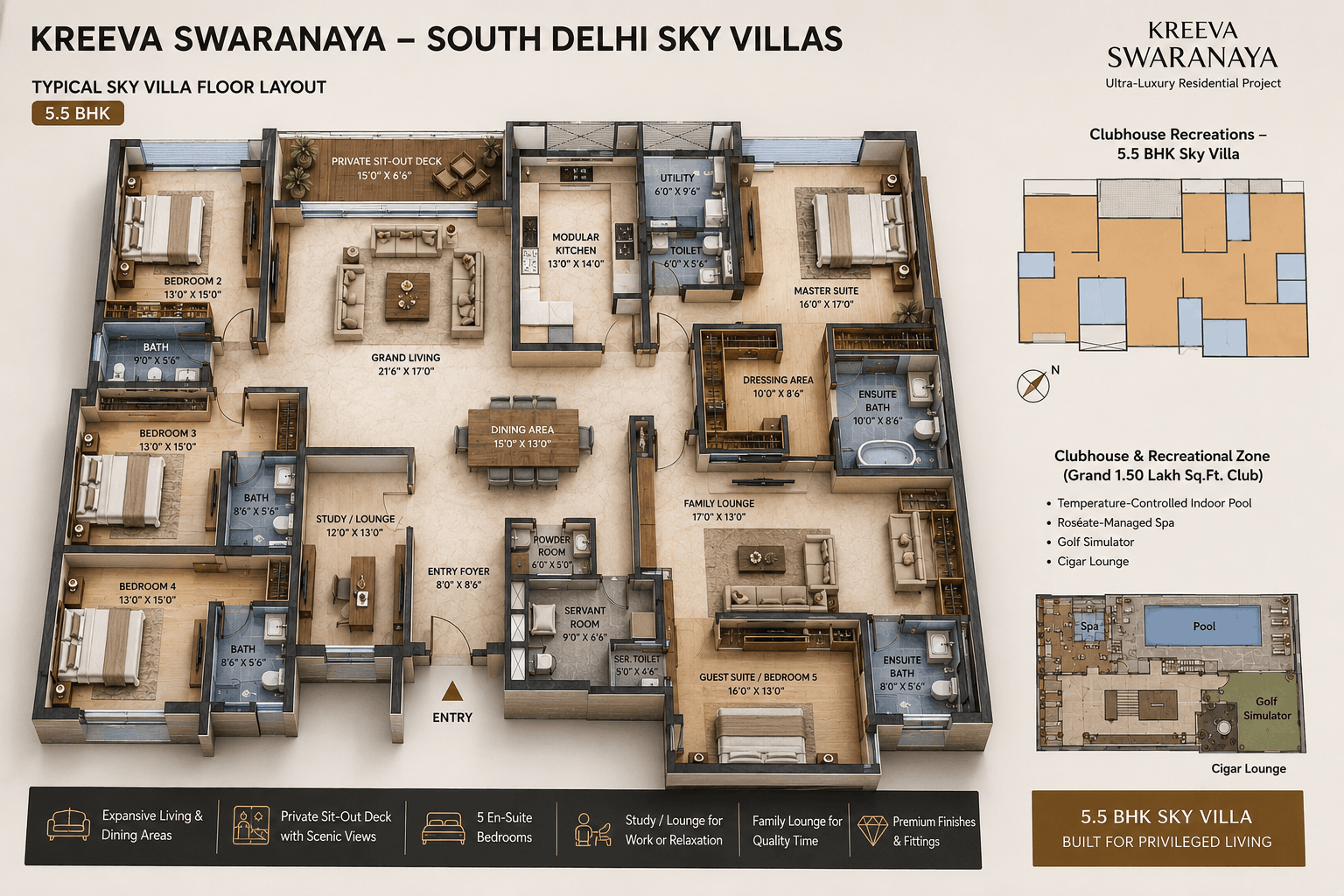 Kreeva Swaranaya 5.5 BHK floor plan layout