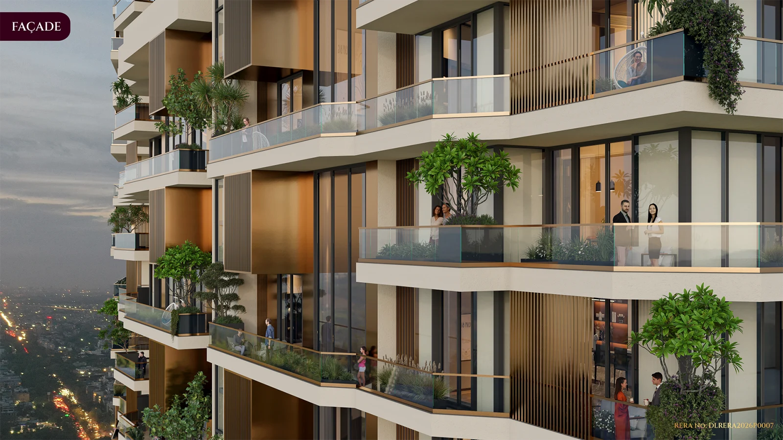 Kreeva Swaranaya facade and double height balcony